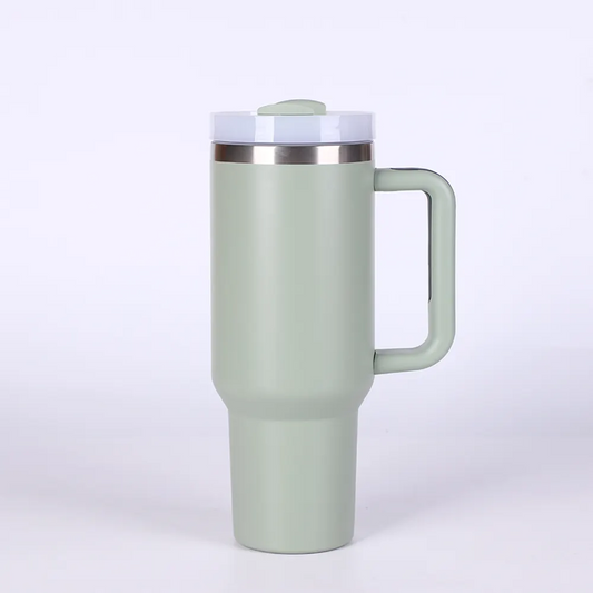 Stainless Steel Insulated Sublimation Blanks Tumbler with Handle Straw